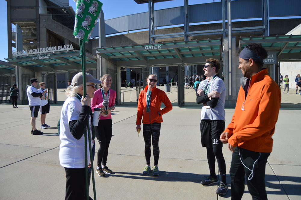 Some of the Criminal Justice participants talking after the 5K